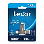 LEXAR, 256GB JUMPDRIVE, D400, USB 3.1 FLASH DRIVE