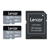 LEXAR PROFESSIONAL MICROSDXC, 1066X UHS-I, CLASS 10, W/ ADAPTER