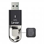 LEXAR, 32GB JUMPDRIVE, FINGERPRINT F35, USB 3.0 FLASH DRIVE
