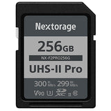 Nextorage, Memory Card, 64GB, 128GB, 256GB, SDXC, UHS-II Pro, Max 300r/299w MB/s, Class 10, V90