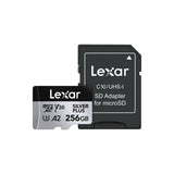Lexar, Professional, SILVER PLUS, microSDXC, 256GB, 512GB, 1TB with Adapter