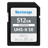 Nextorage, Memory Card, 128GB, 256GB, 512GB SDXC, UHS-II SE, Max 280r MB/s, Class 10, V90