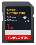 SanDisk Extreme PRO SD UHS-II V90 Card - 128GB, 256GB, 512GB, 1TB, 2TB