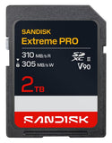 SanDisk Extreme PRO SD UHS-II V90 Card - 128GB, 256GB, 512GB, 1TB, 2TB